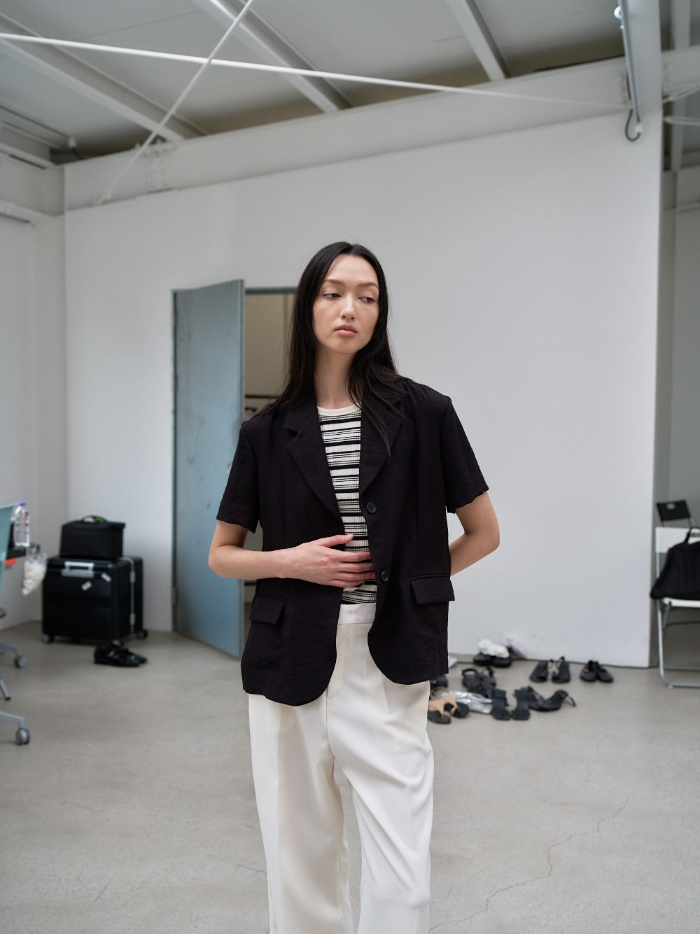 Linen Short-Sleeve Summer Jacket