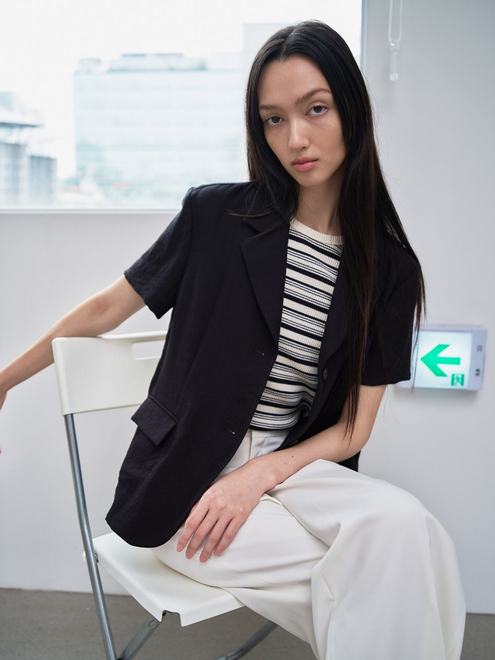 Linen Short-Sleeve Summer Jacket