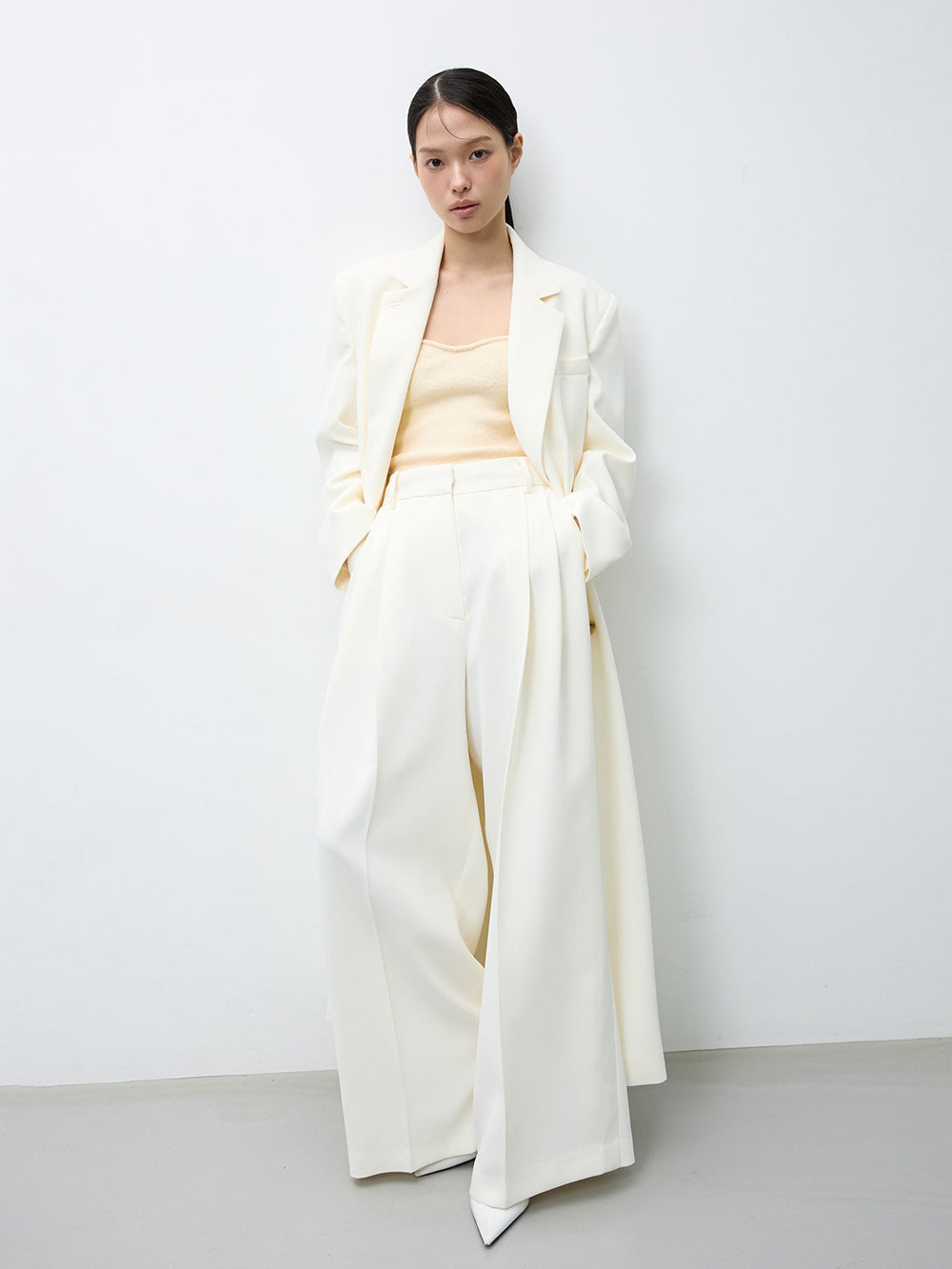 London maxi blazer cream