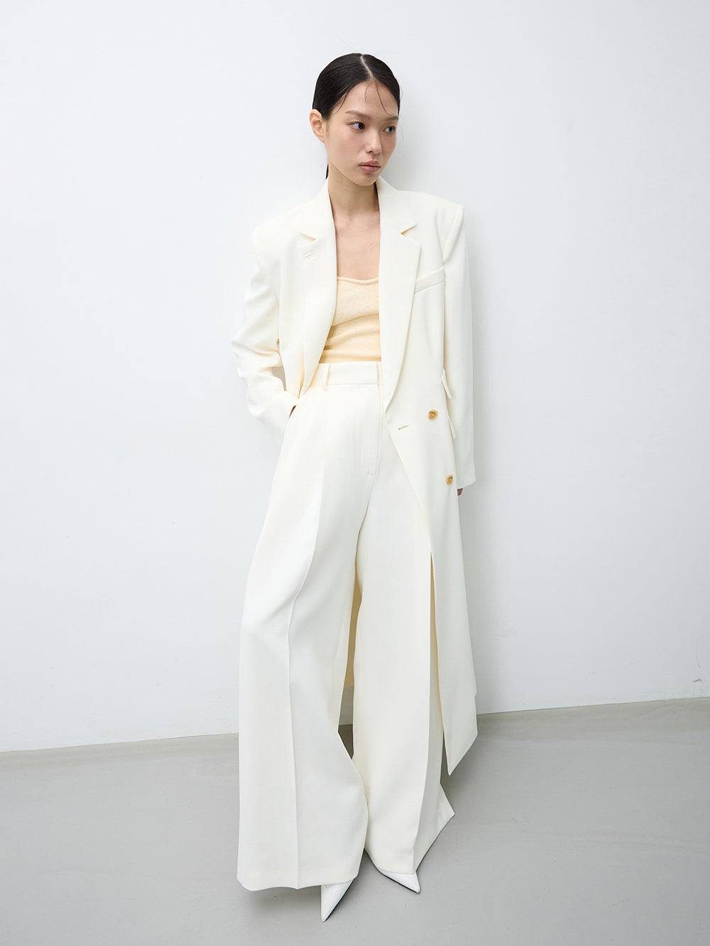 London maxi blazer cream