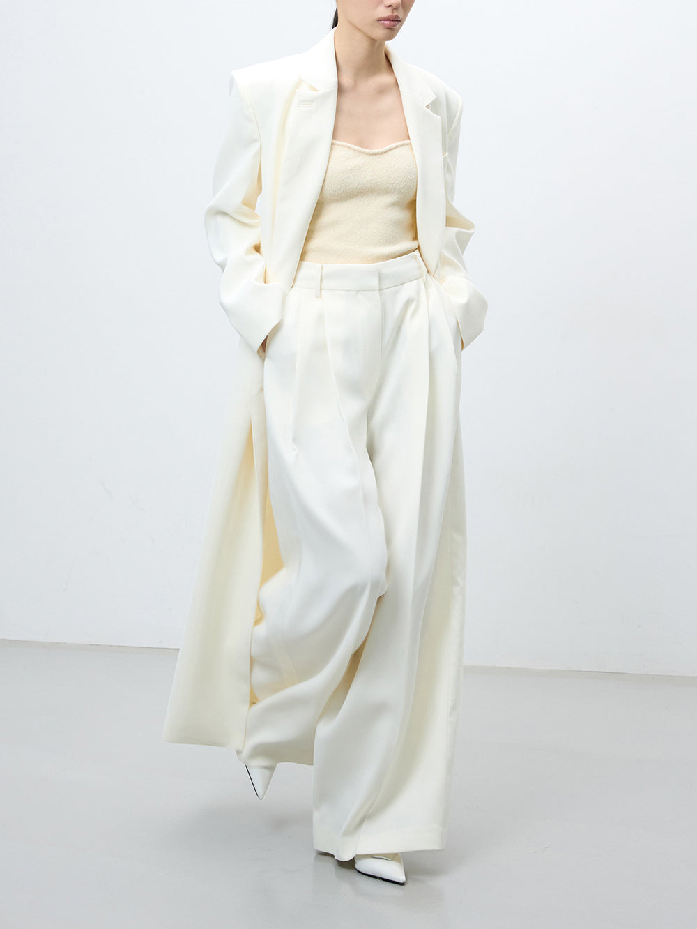 London maxi blazer cream
