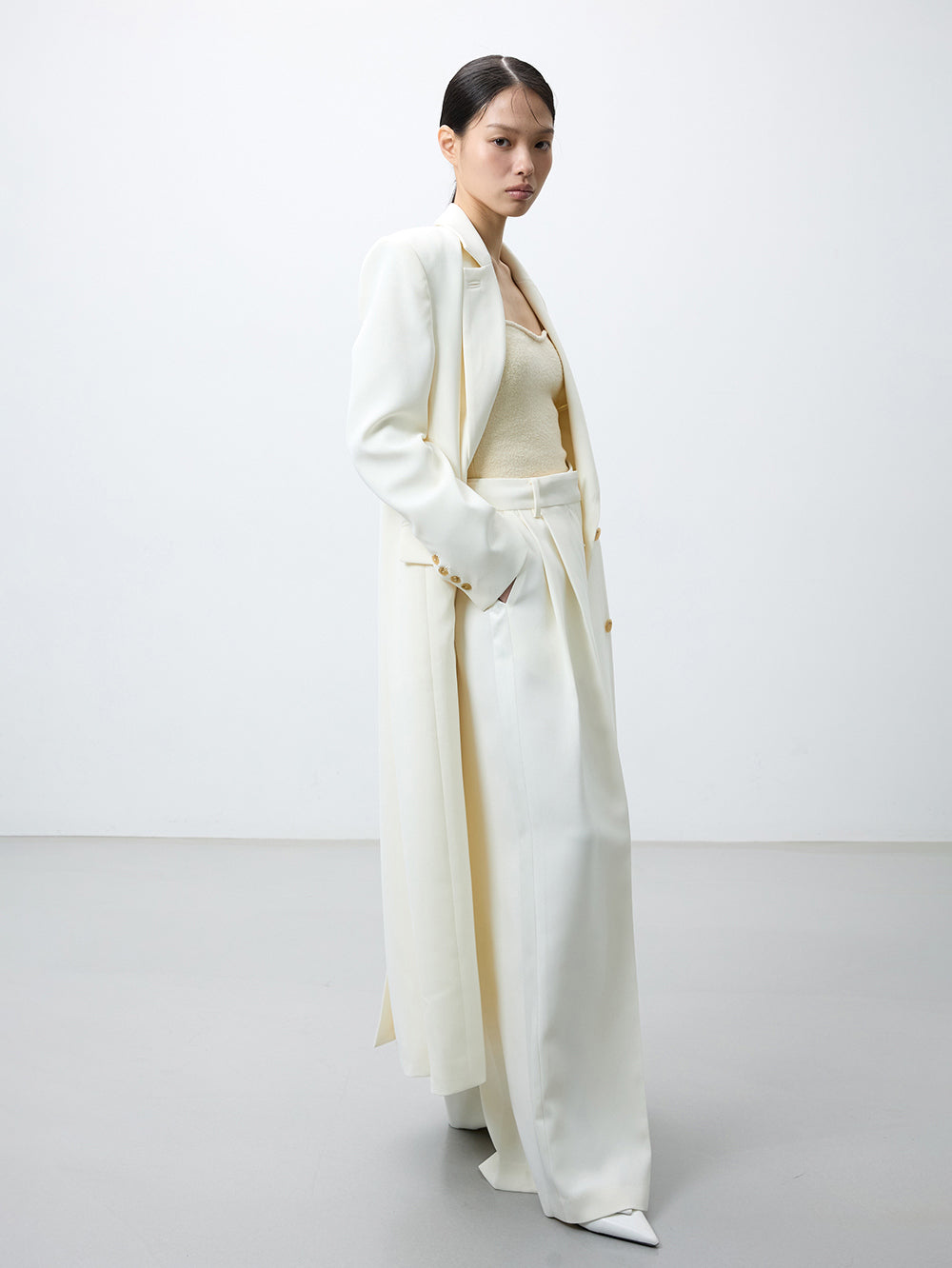 London maxi blazer cream
