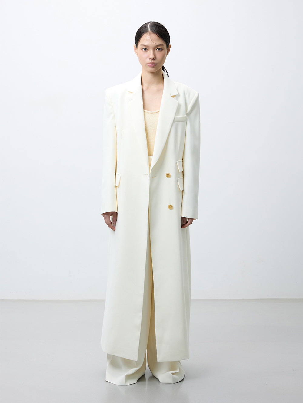 London maxi blazer cream