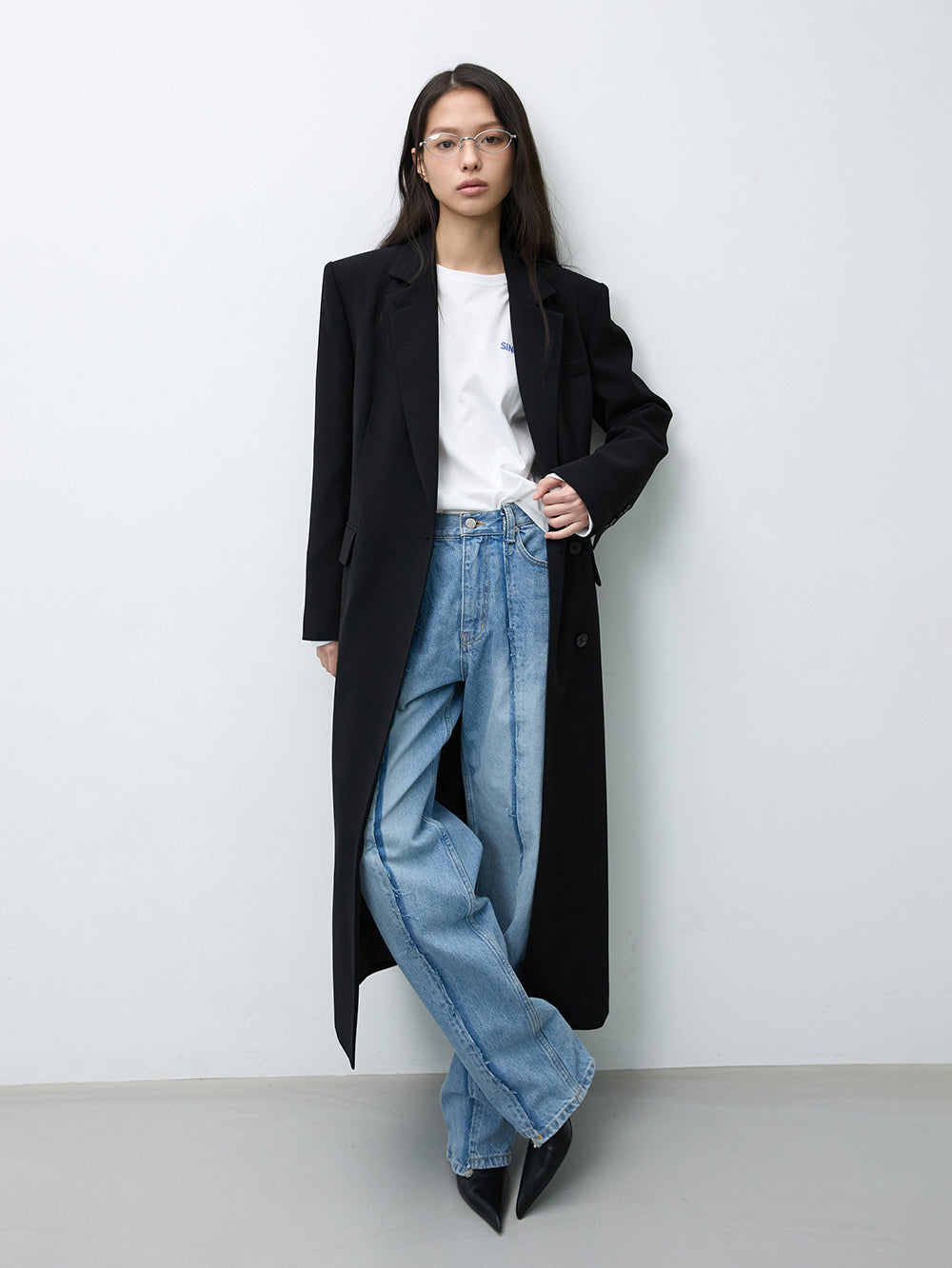 London maxi blazer black