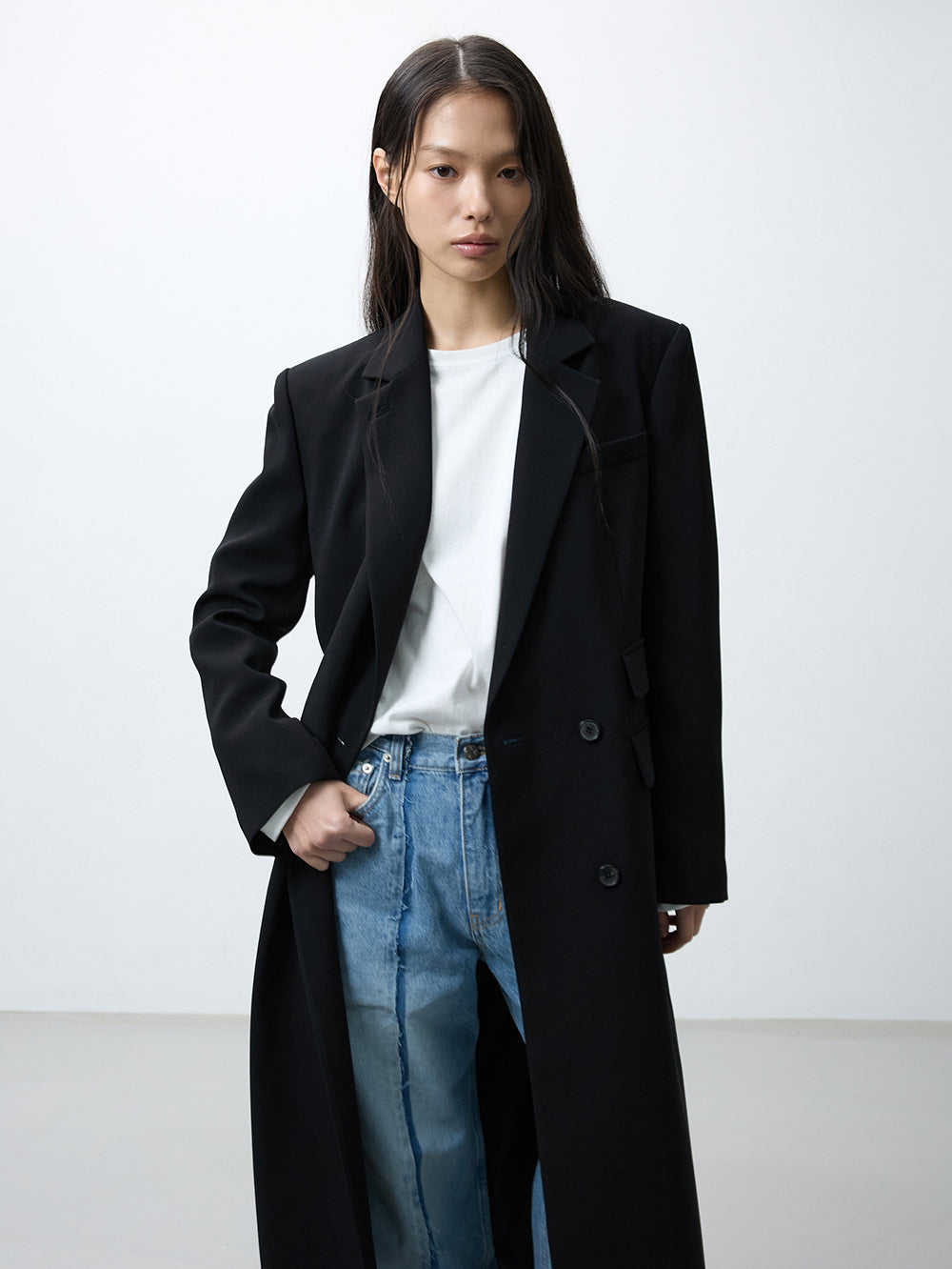London maxi blazer black
