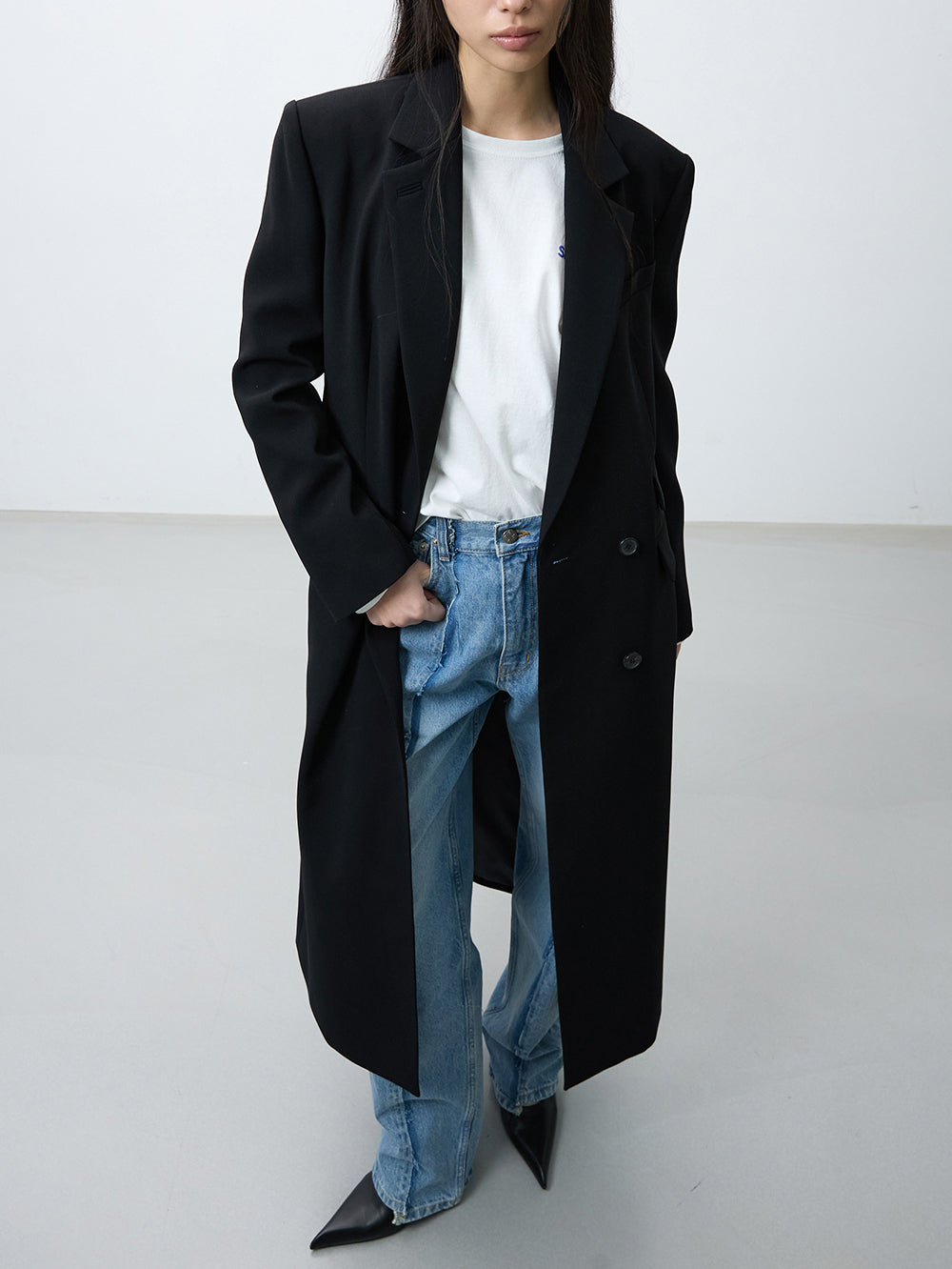 London maxi blazer black
