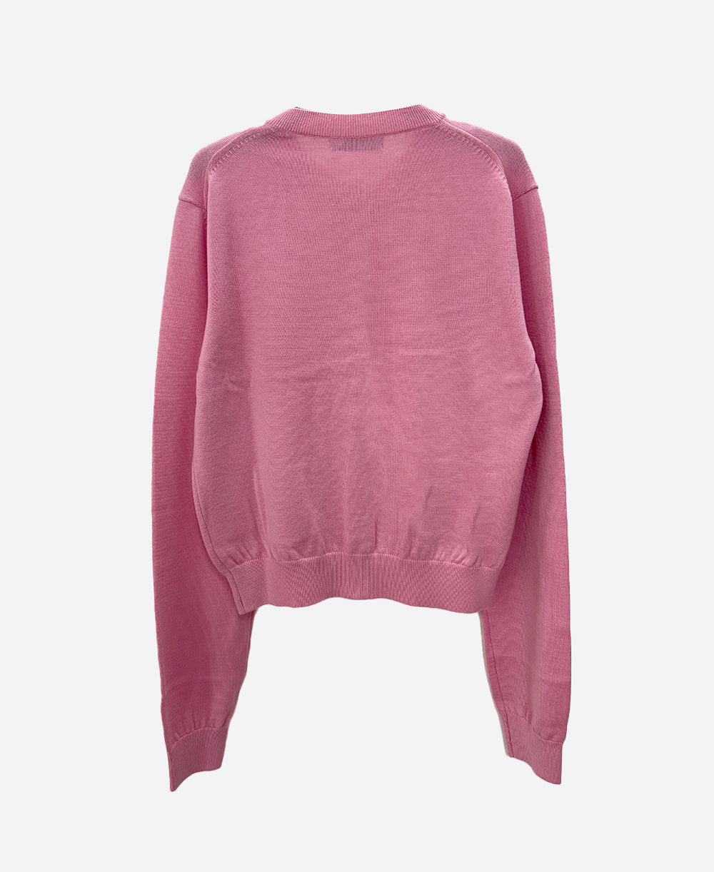 Merino wool round neck cardigan