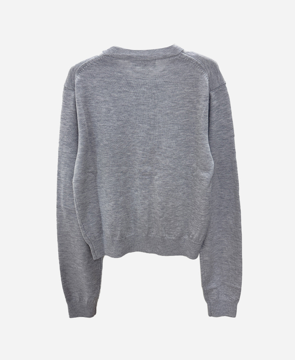 Merino wool round neck cardigan