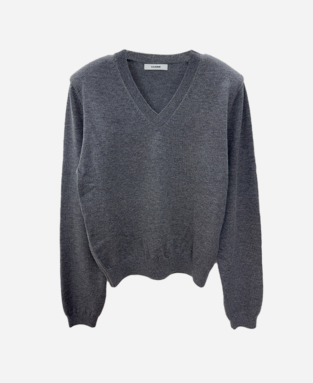 Merino wool v-neck jumper