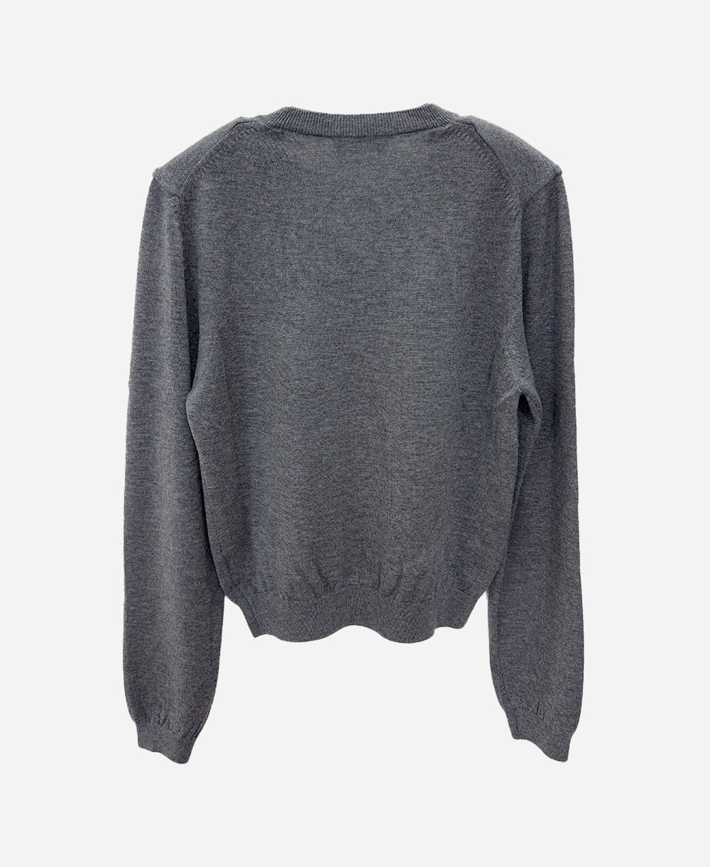 Merino wool v-neck jumper
