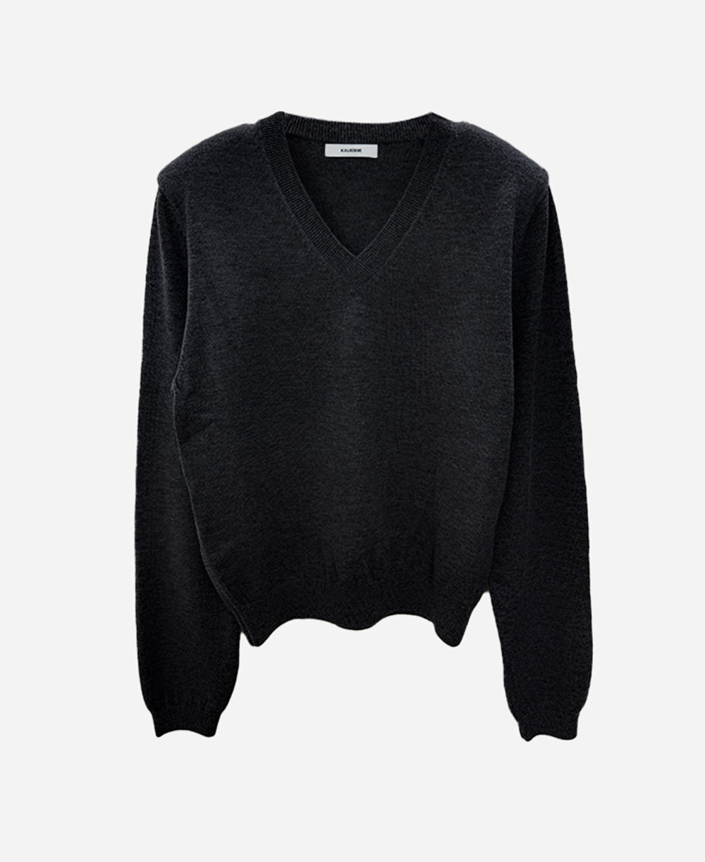 Merino wool v-neck jumper