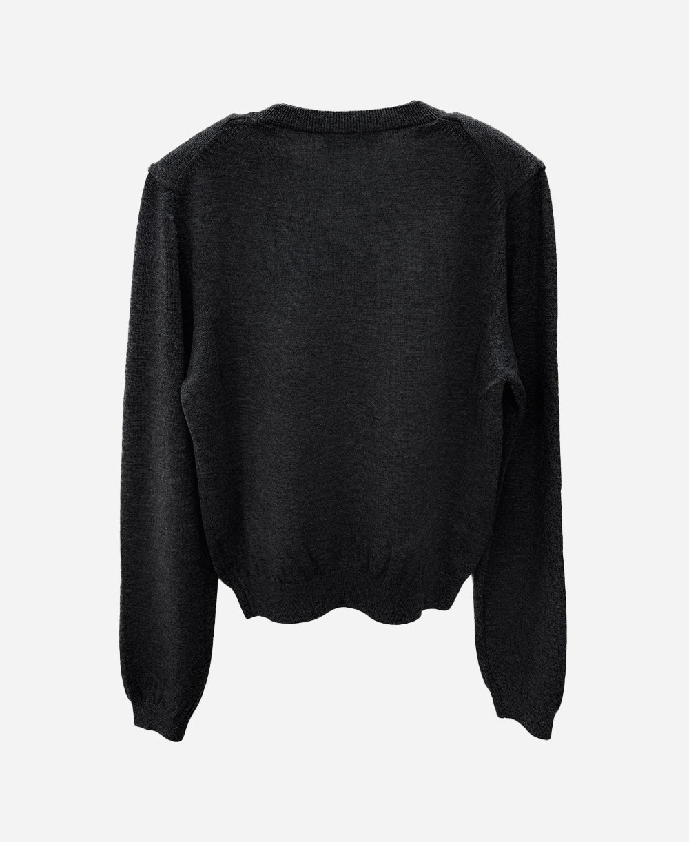 Merino wool v-neck jumper