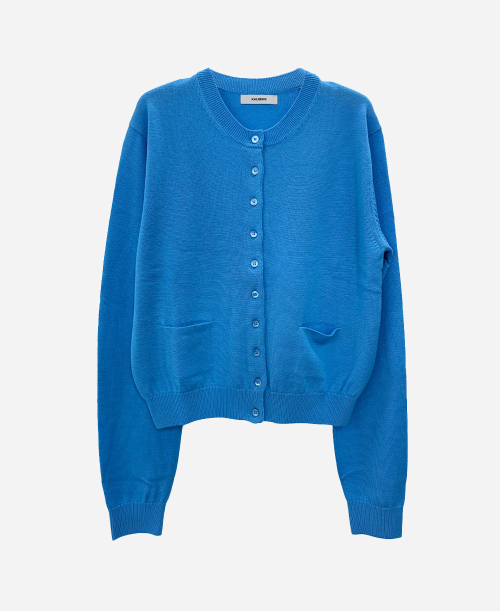 Merino wool round neck cardigan
