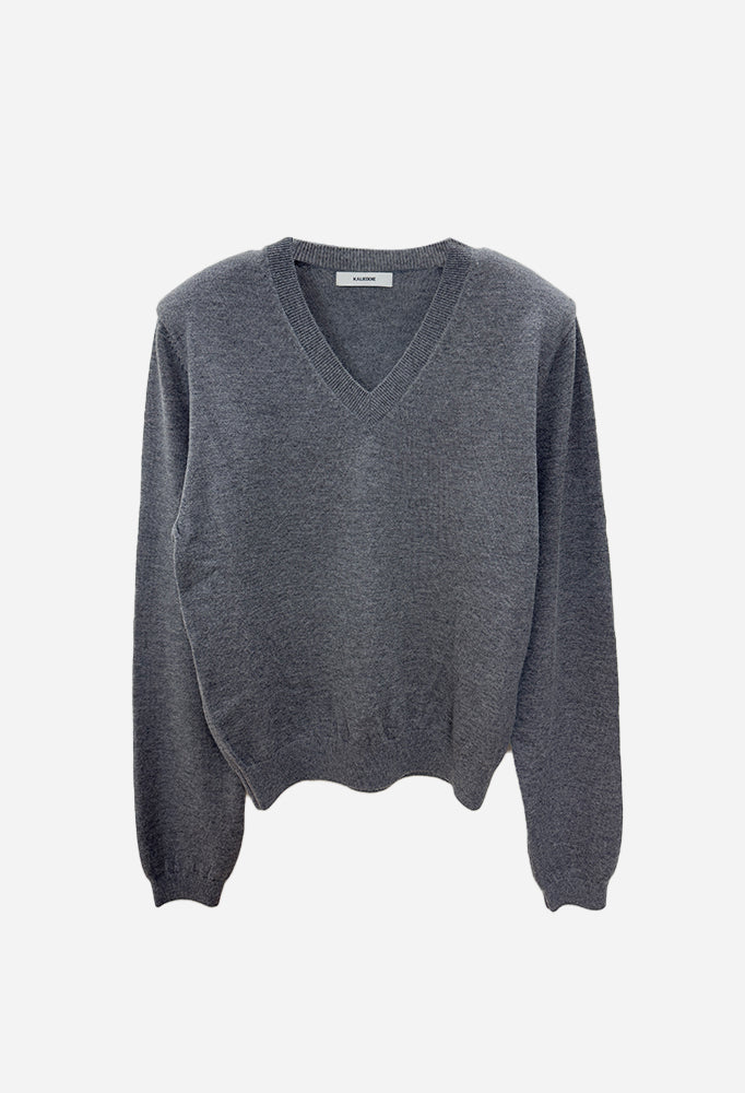 Merino wool v-neck jumper