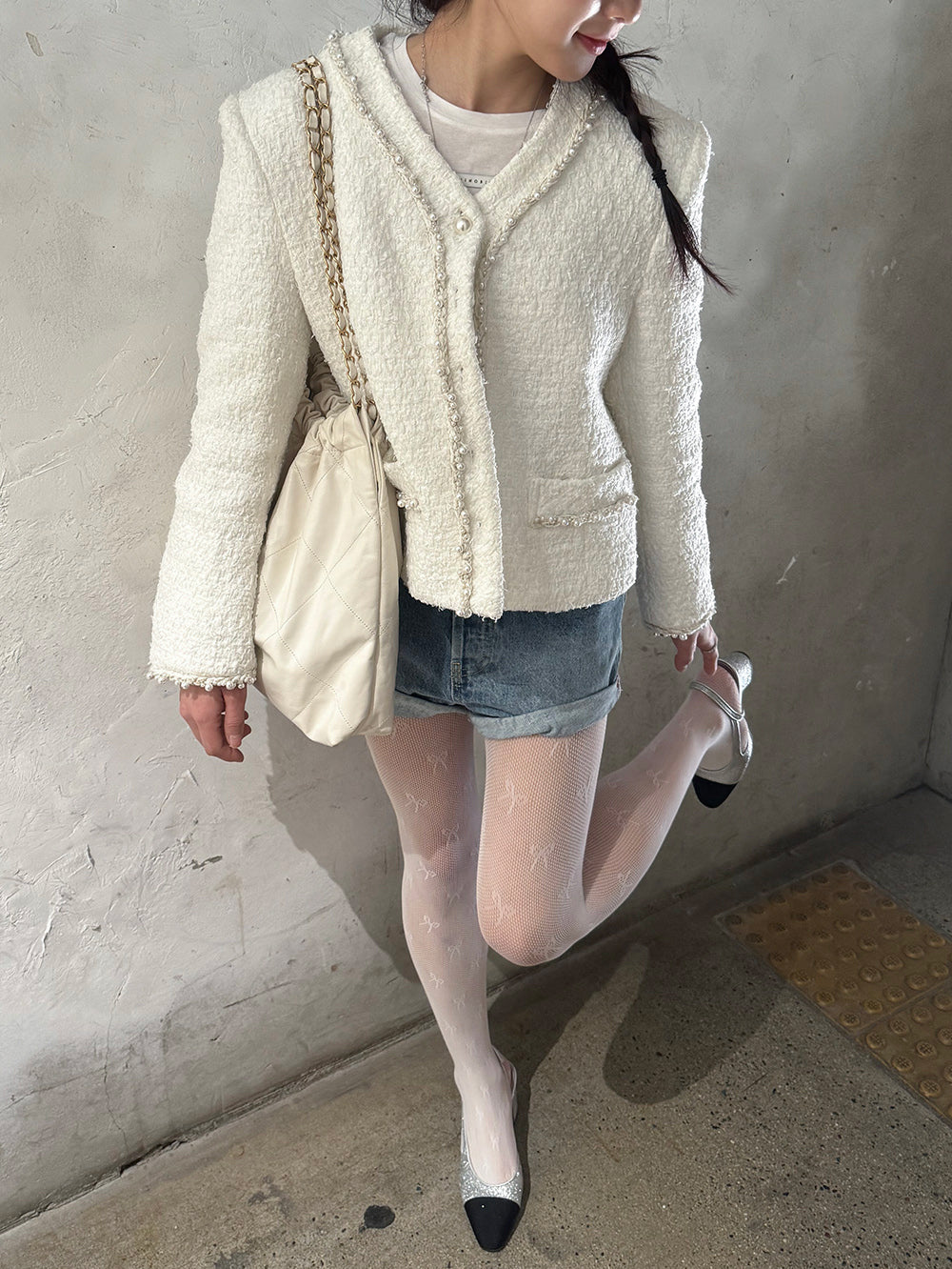 Pearl tweed jacket