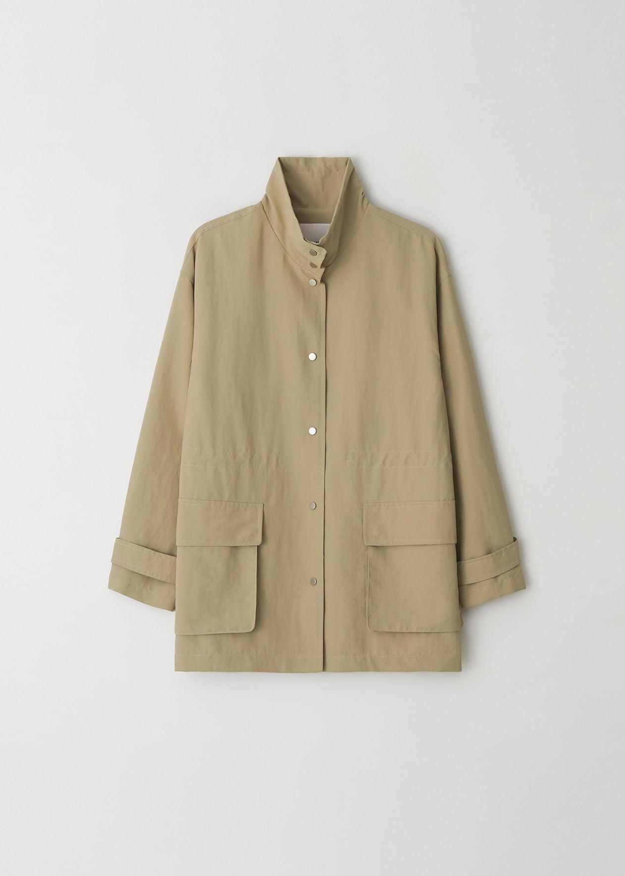 Pocket high neck coat