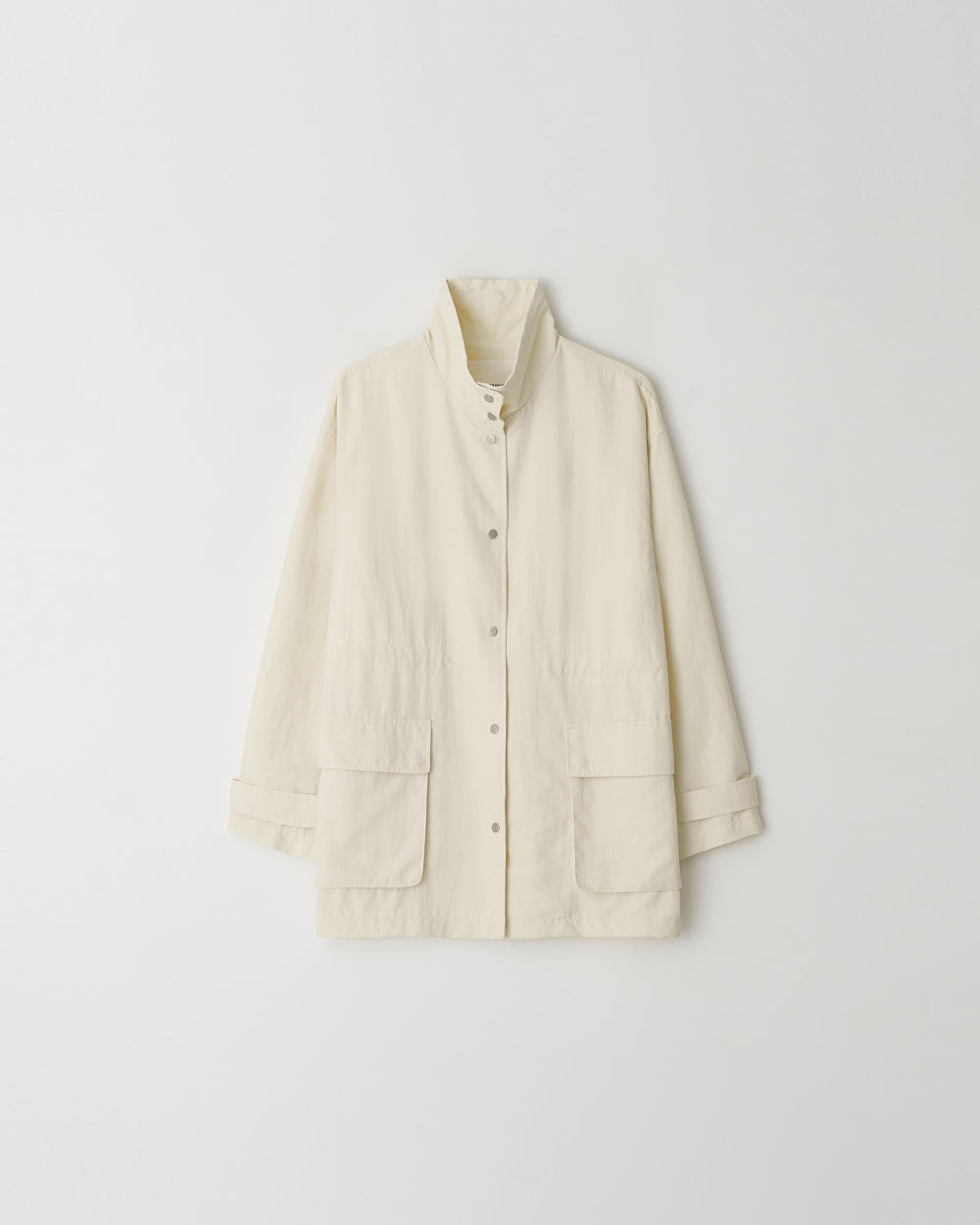 Pocket high neck coat
