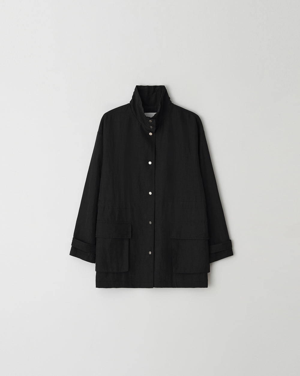 Pocket high neck coat