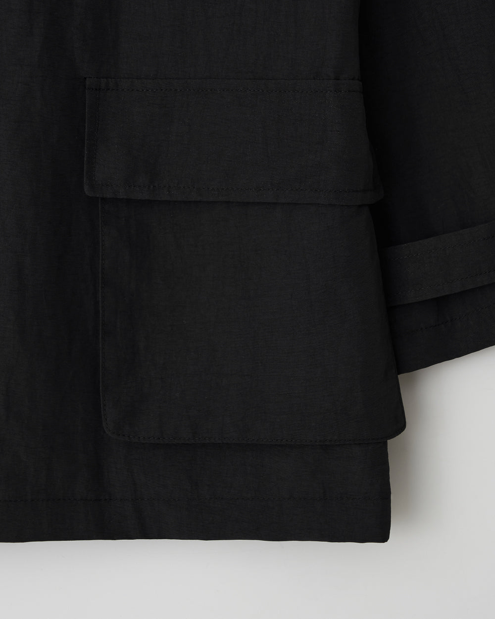 Pocket high neck coat
