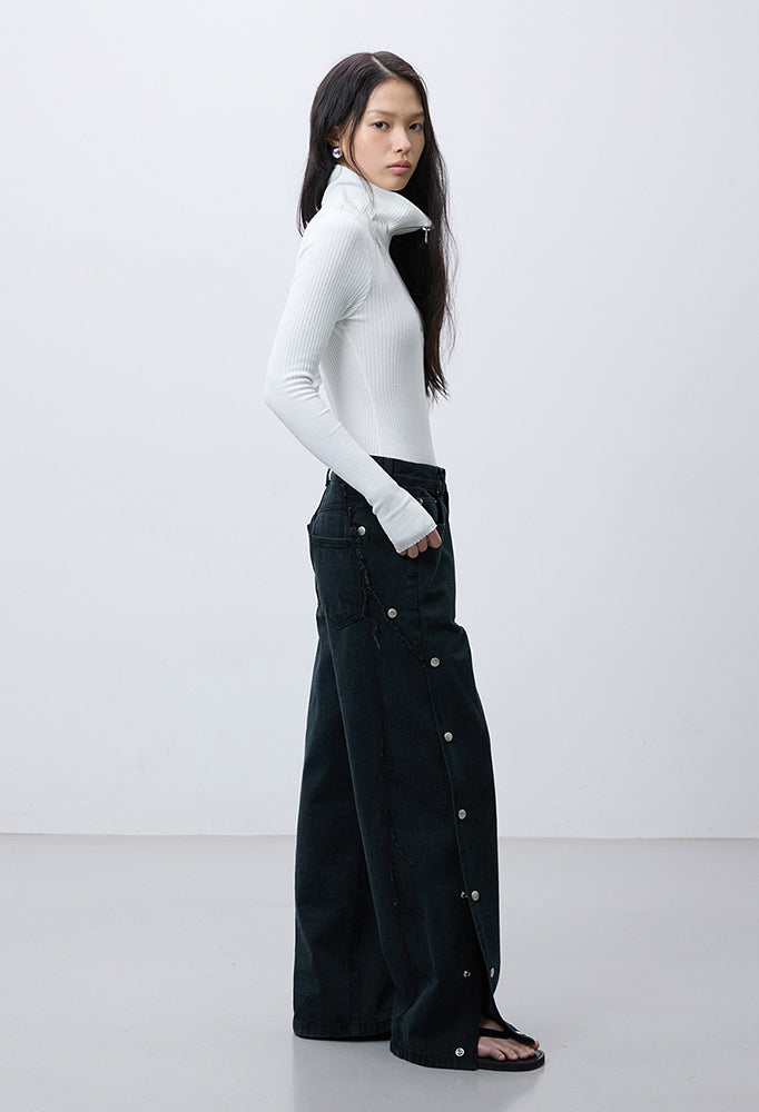 Black dot jeans