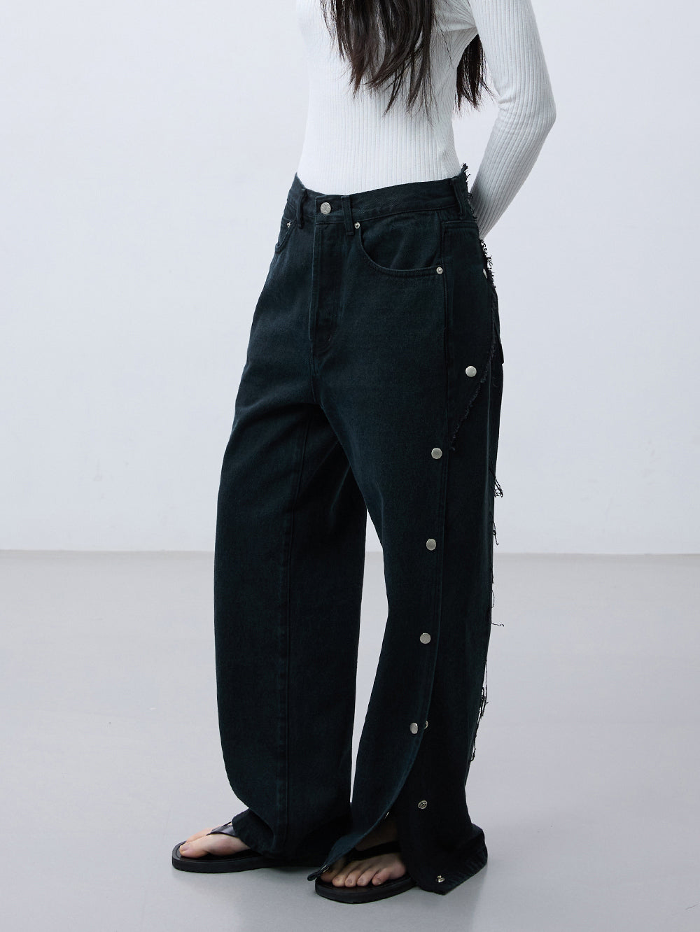 Black dot jeans