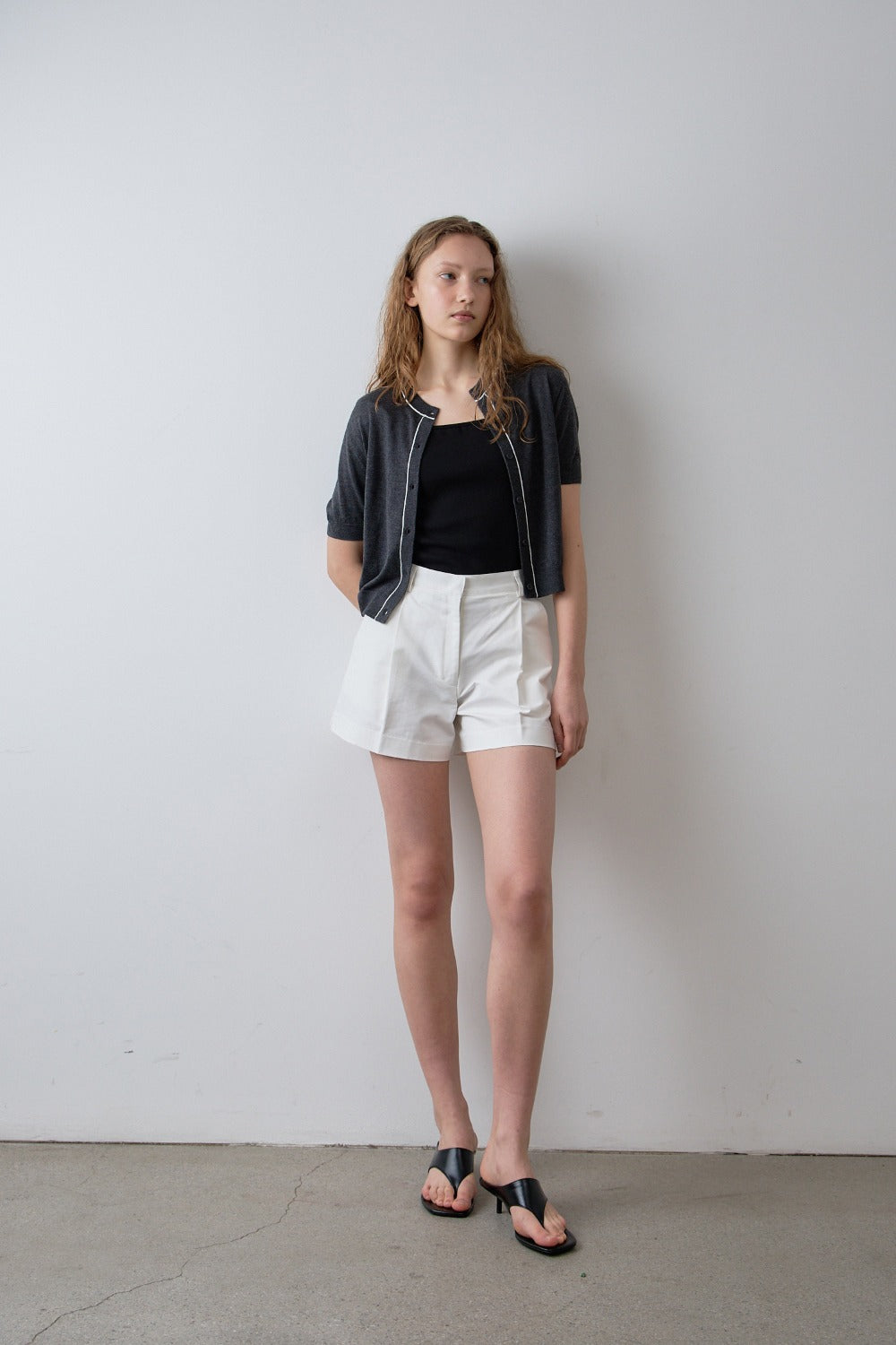 Two-Tone Silky Knit Cardigan