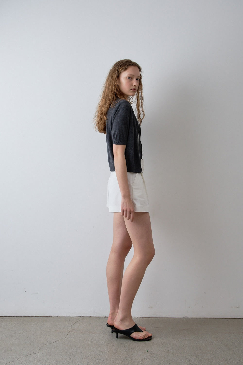 Two-Tone Silky Knit Cardigan