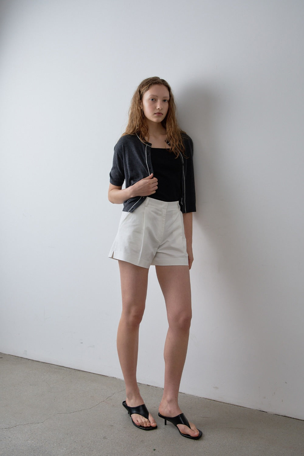 Two-Tone Silky Knit Cardigan