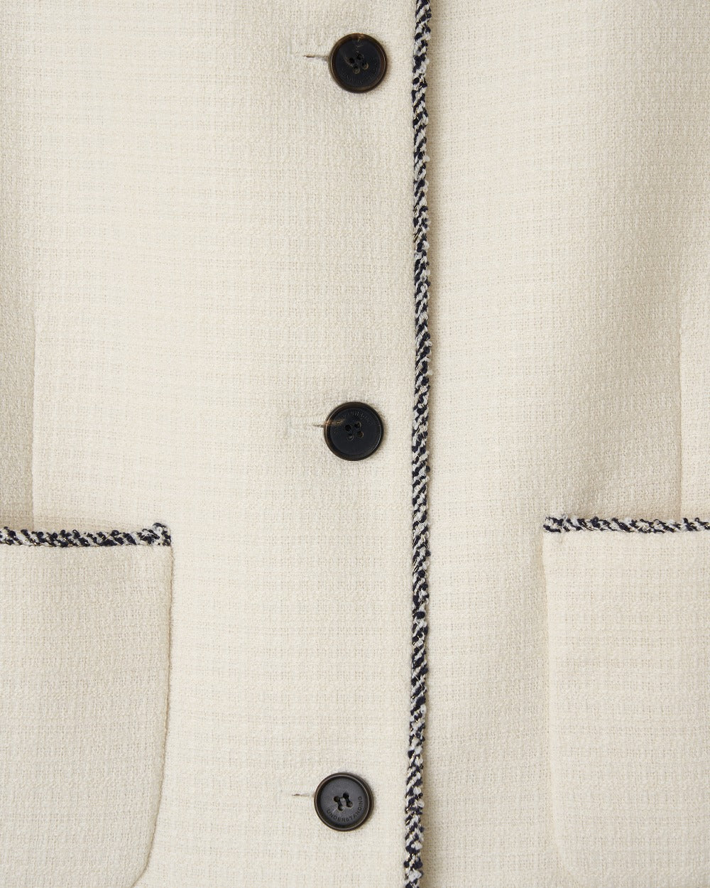 Contrast Trim Tweed Jacket