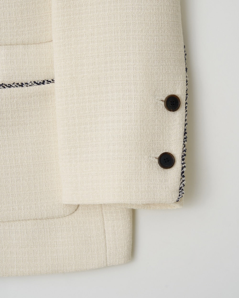 Contrast Trim Tweed Jacket