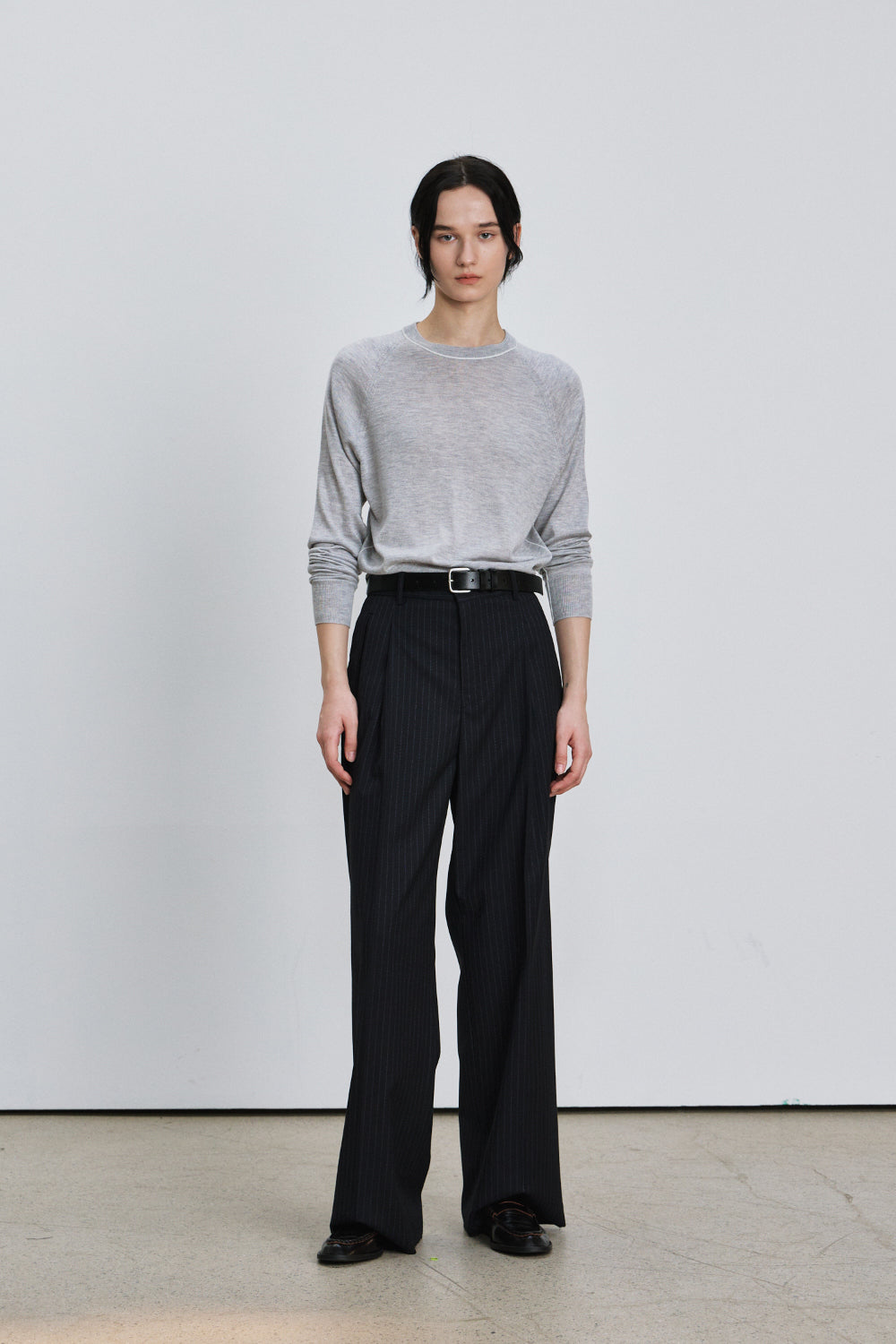 Two tone silky round knit