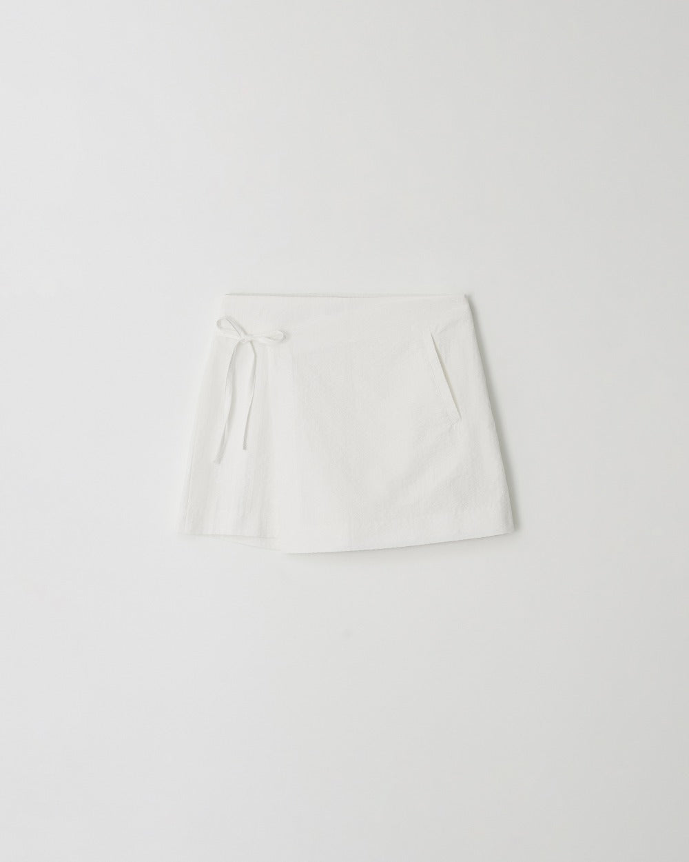 Striped Wrap Mini Skort Light Blue