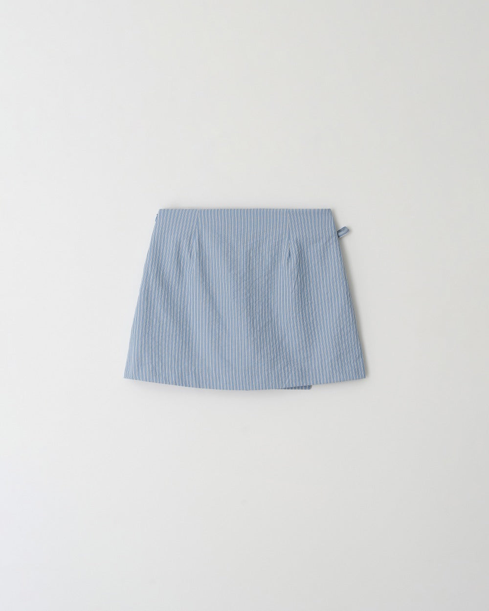 Striped Wrap Mini Skort Light Blue