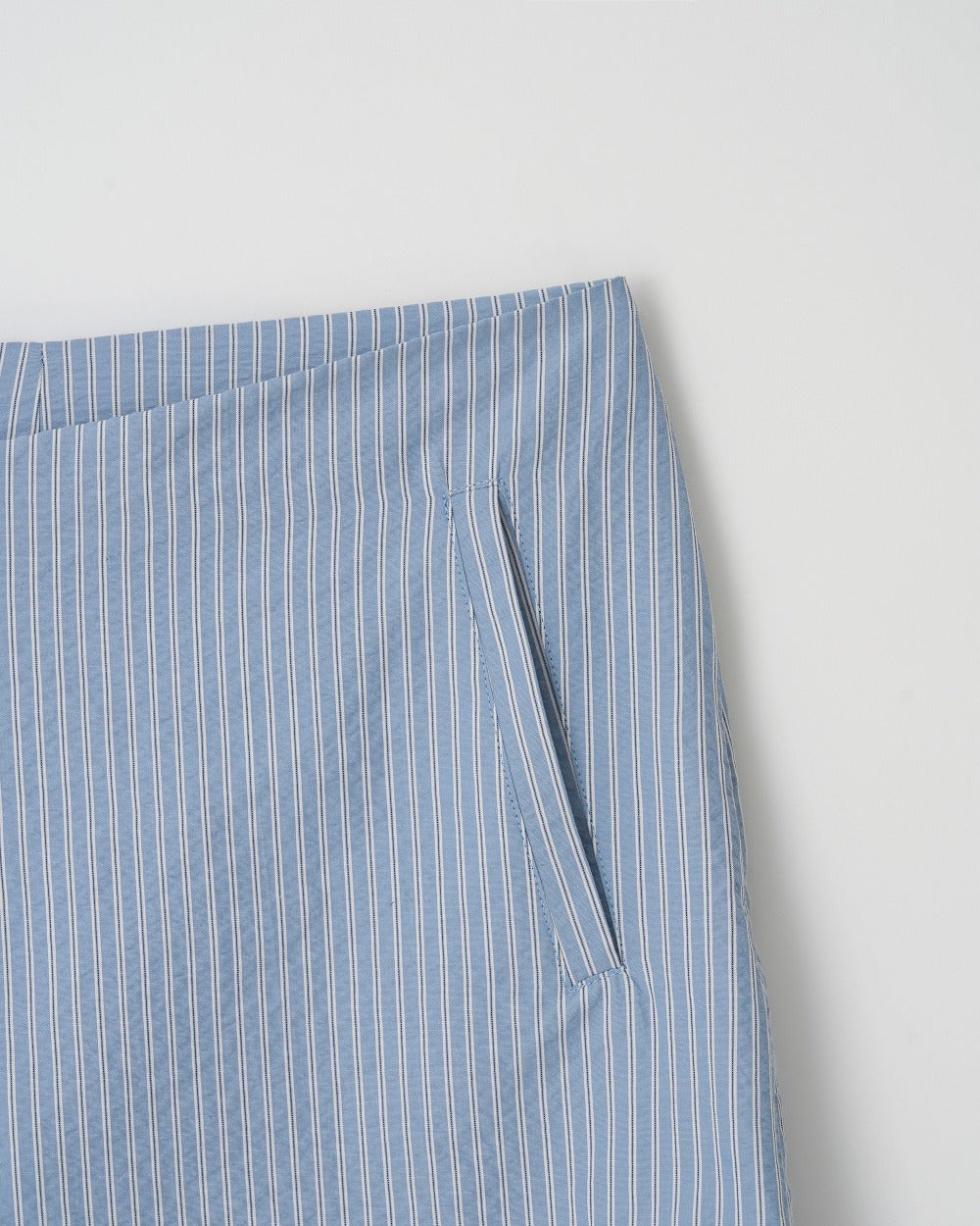 Striped Wrap Mini Skort Light Blue