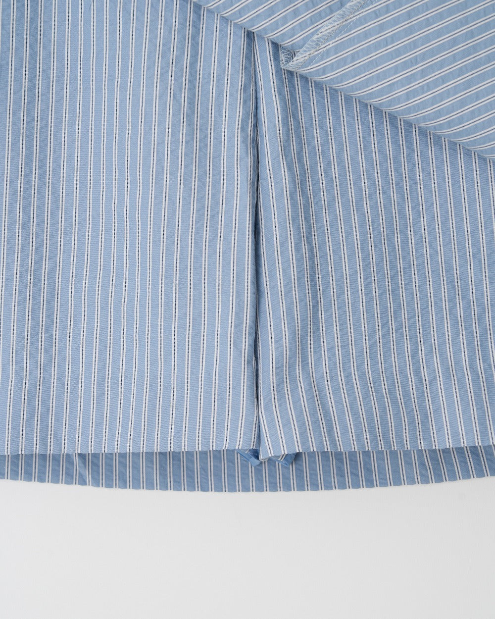 Striped Wrap Mini Skort Light Blue