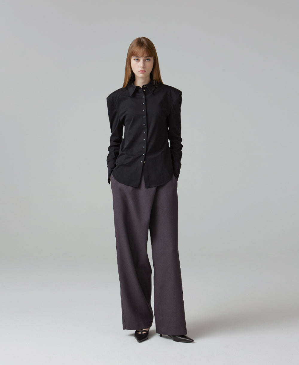 Laurent padded button shirt