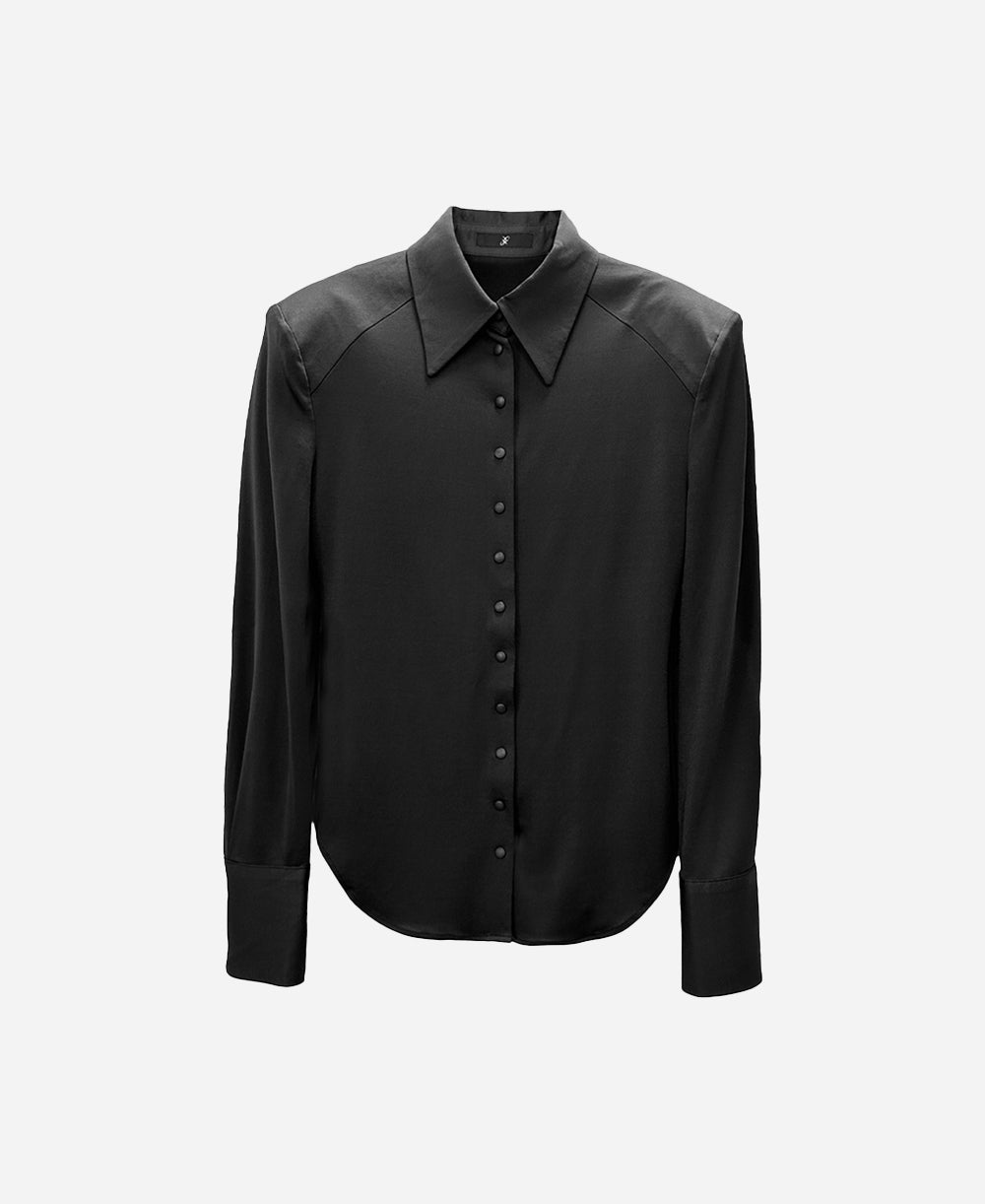Laurent padded button shirt