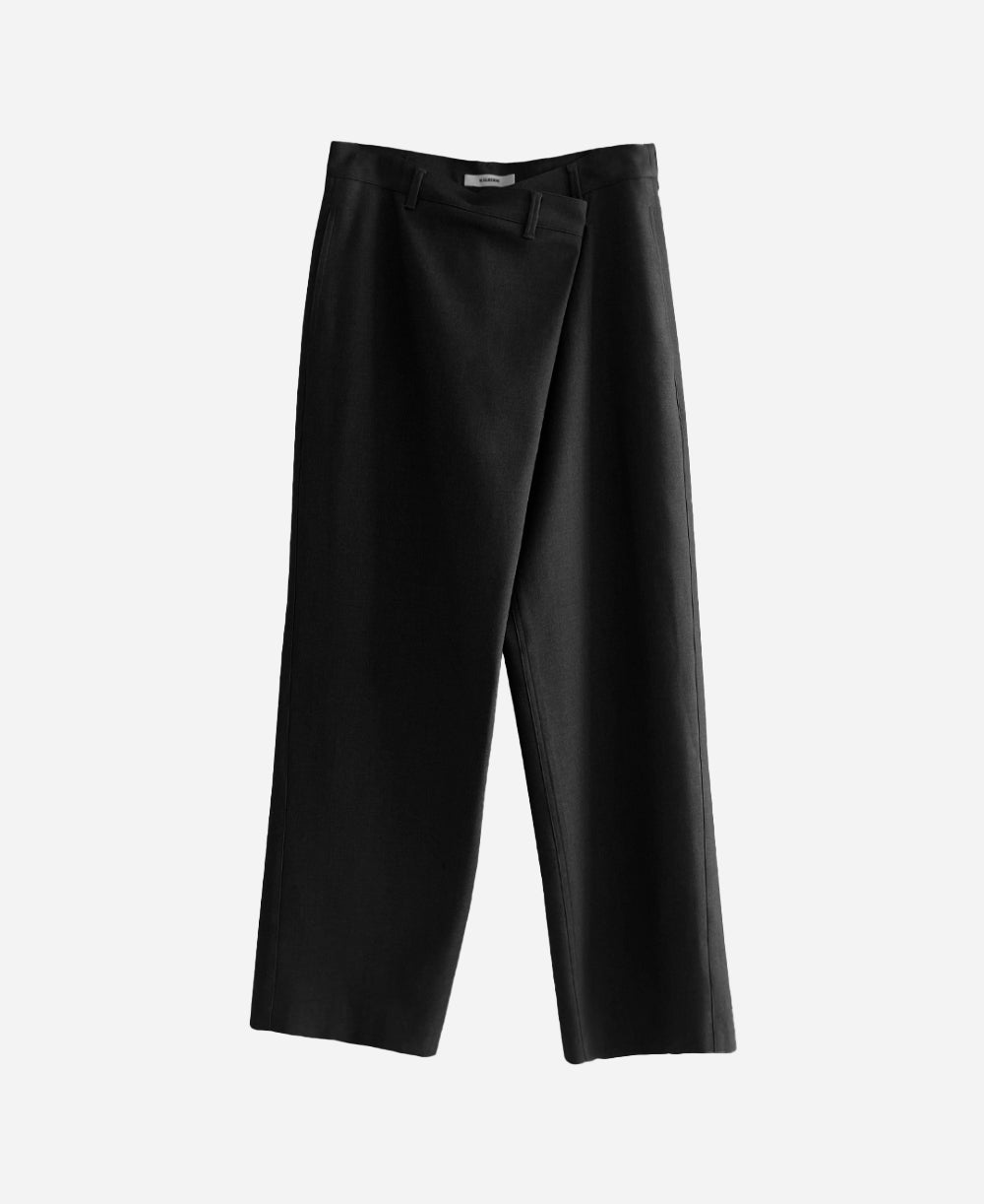 Unbalanced wrap trouser