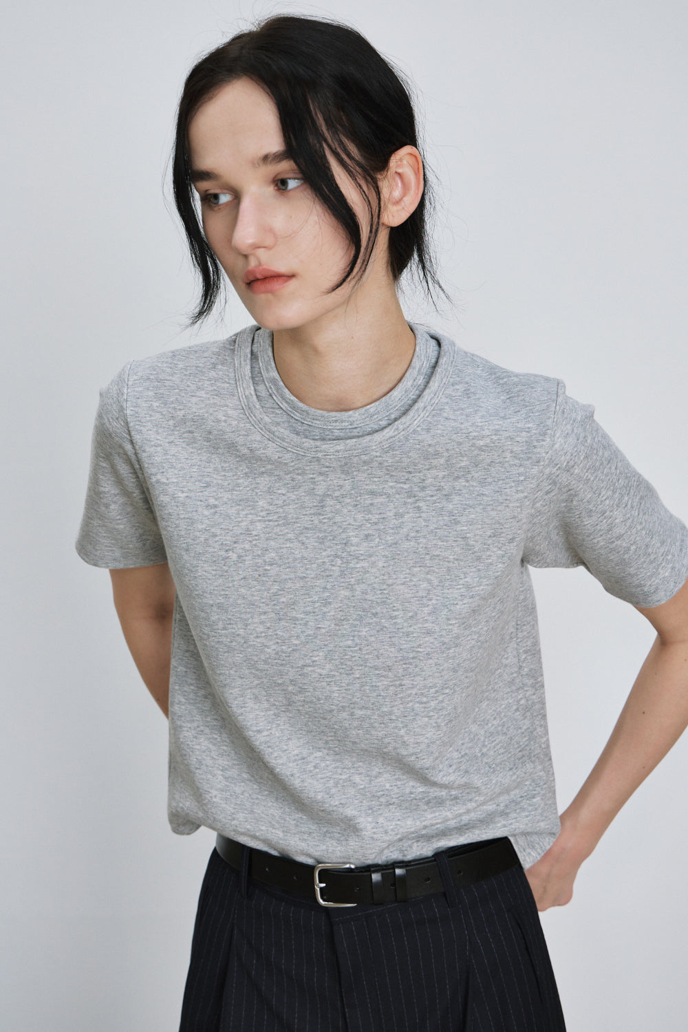 Double neck t-shirt