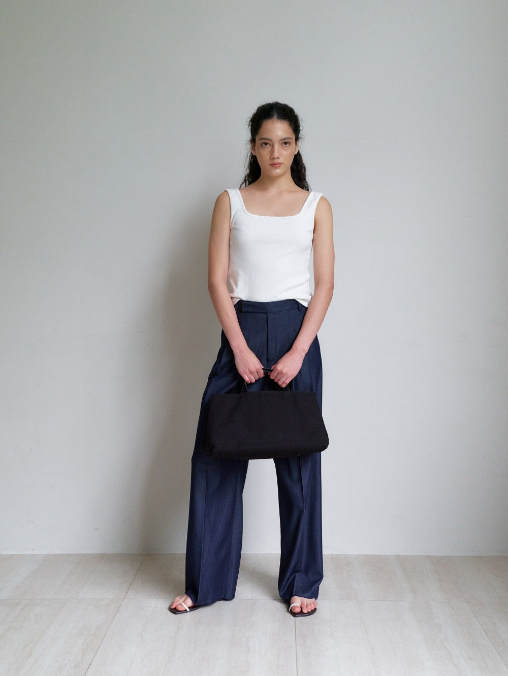 Glossy Summer Trouser Deep Blue