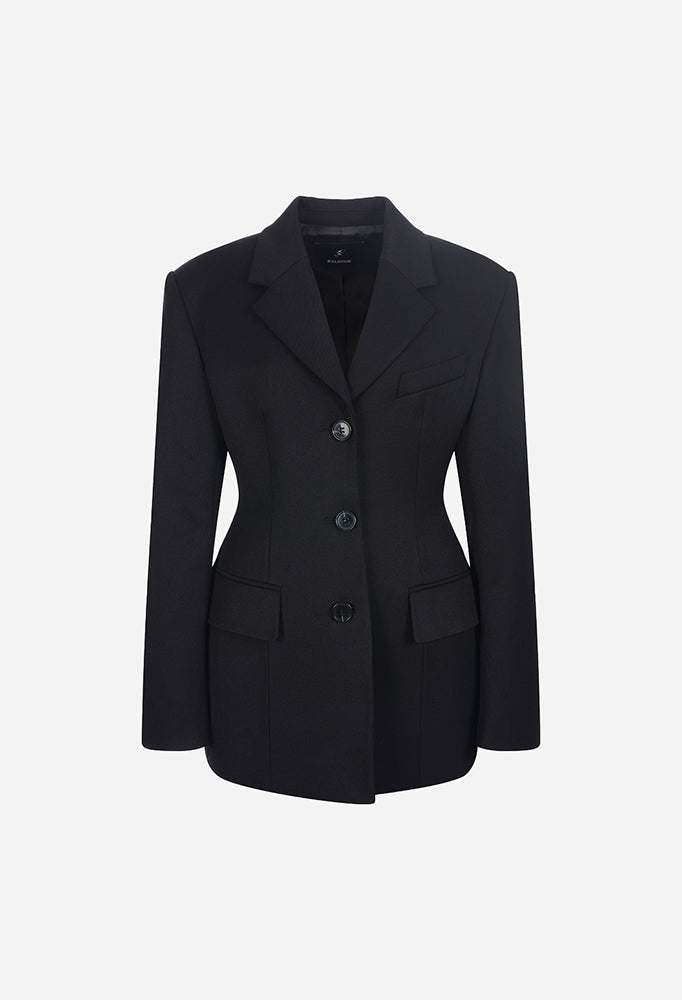 Hourglass wool jacket