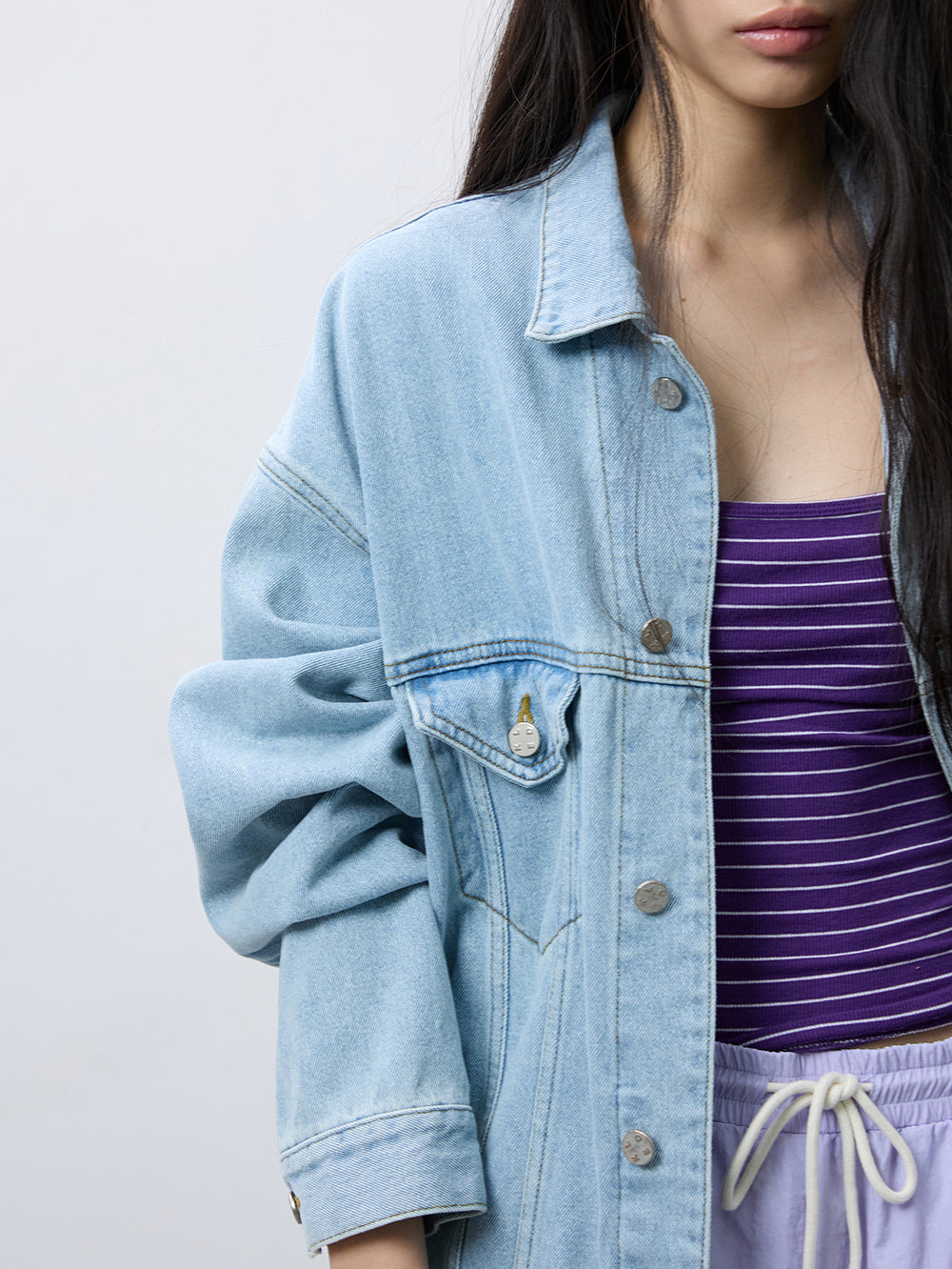 Ice two-tone denim jacket