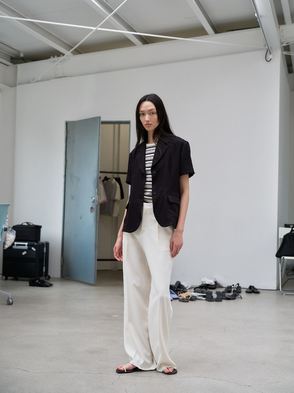 Linen Short-Sleeve Summer Jacket