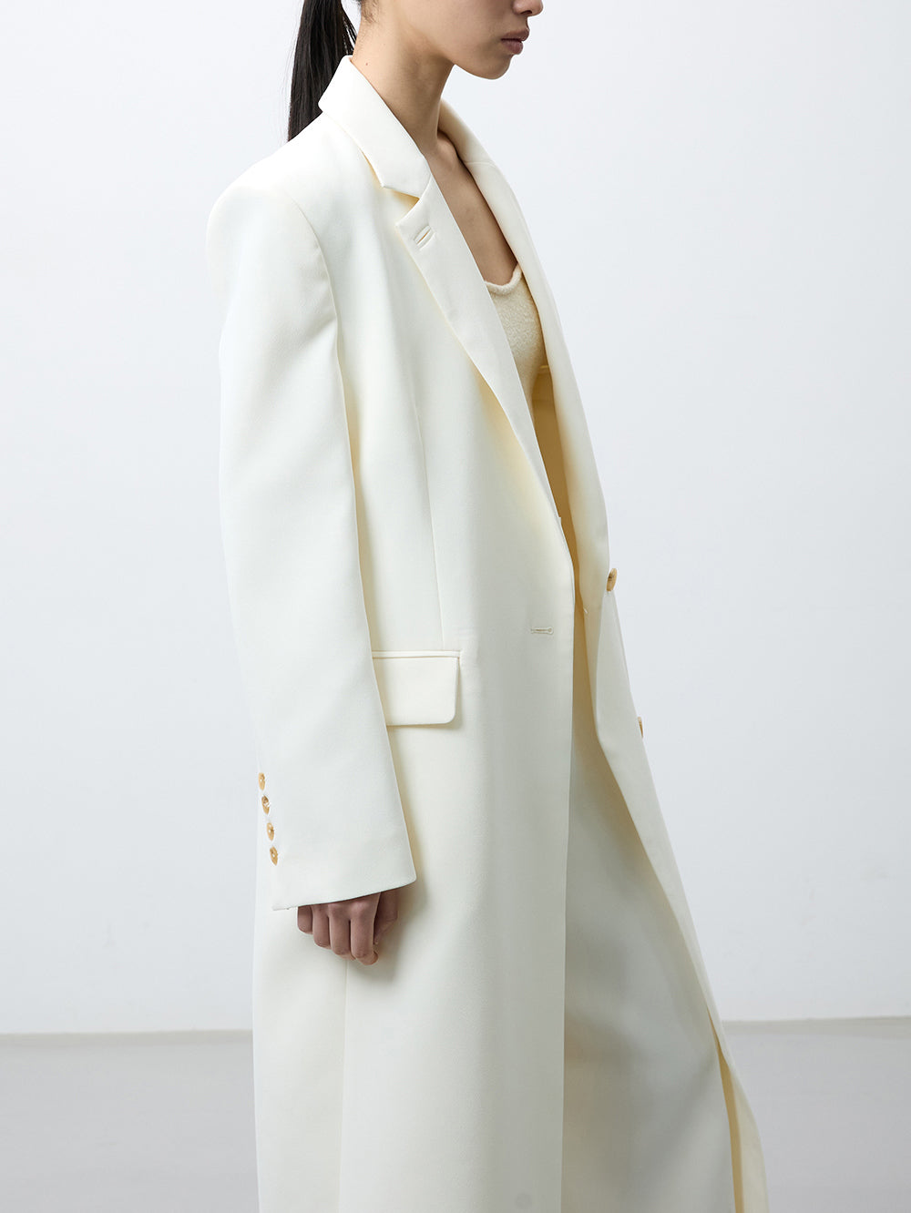 London maxi blazer cream
