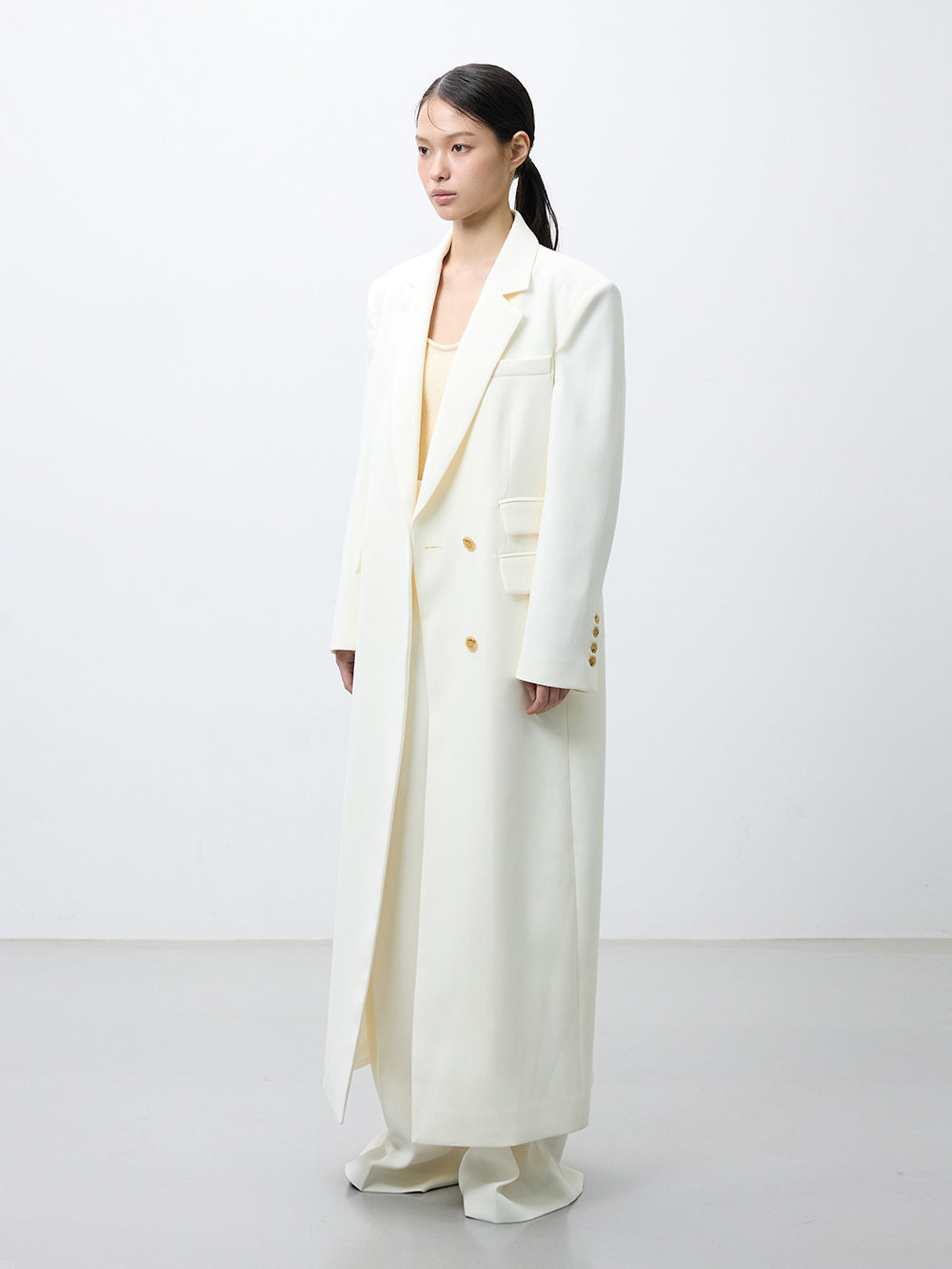 London maxi blazer cream