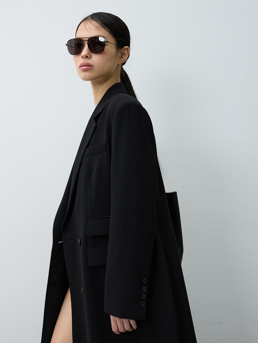 London maxi blazer black