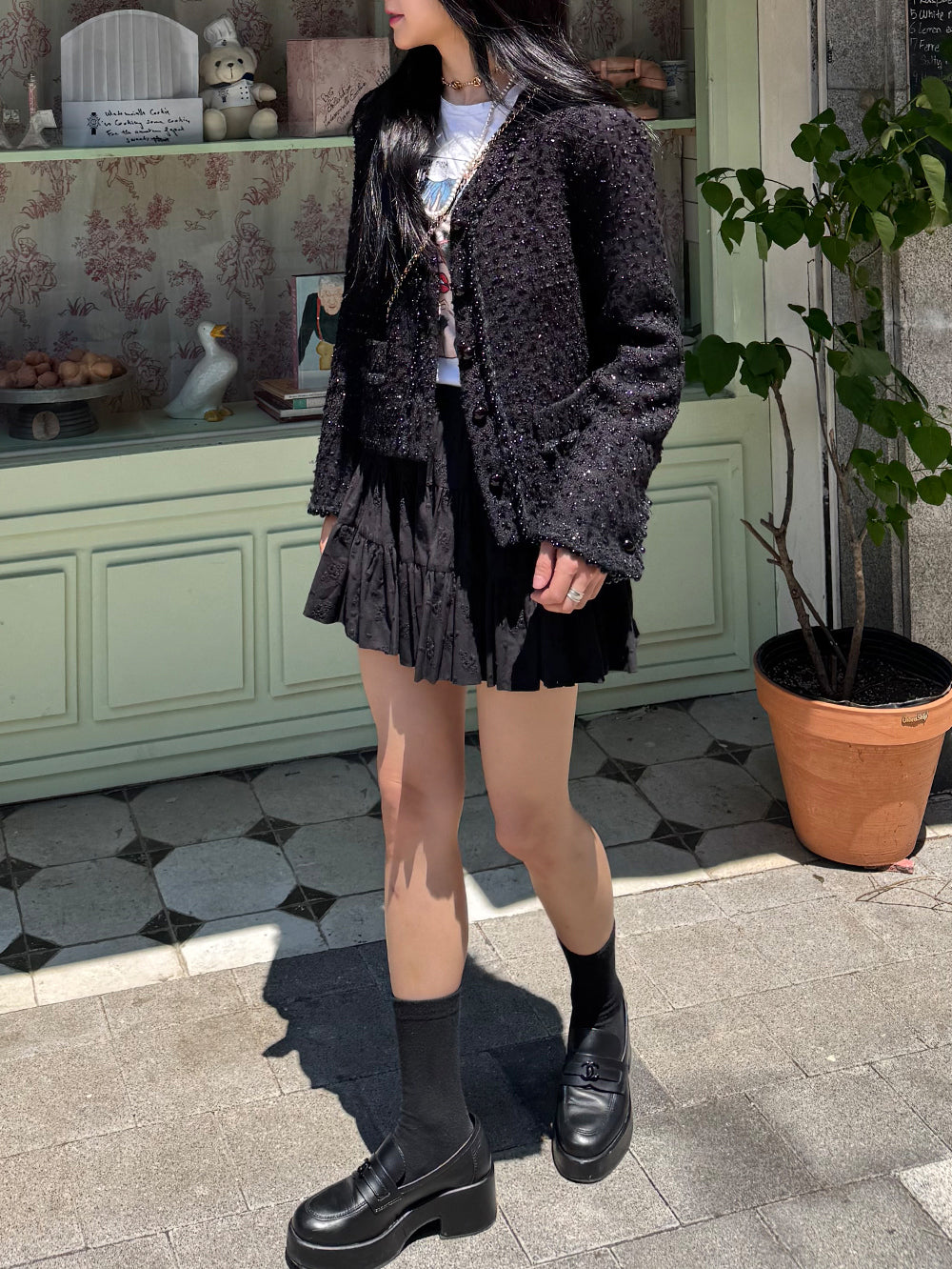 Pearl tweed jacket