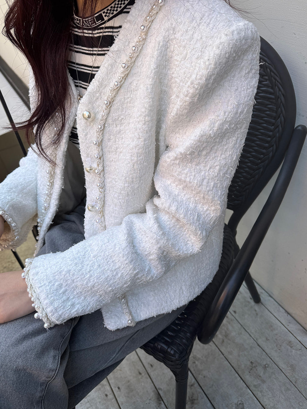 Pearl tweed jacket