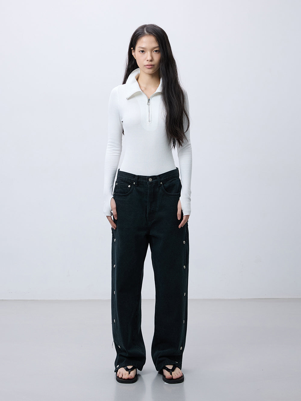 Black dot jeans