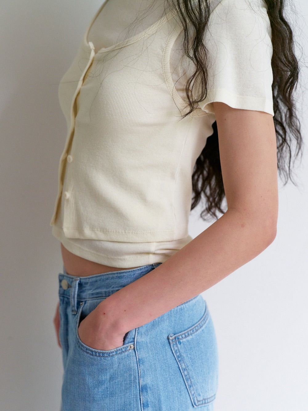 Layered Cotton Top Set Butter
